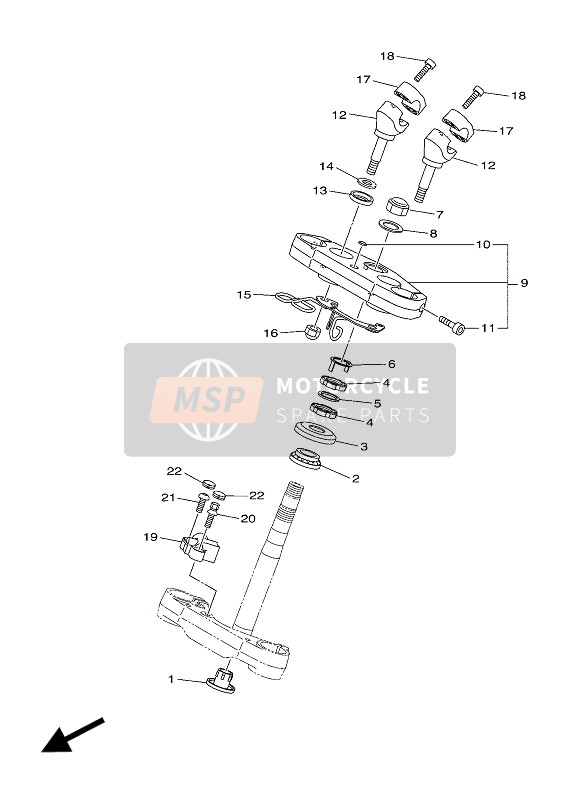 Yamaha XVS950 ABS 2016 Direccion para un 2016 Yamaha XVS950 ABS