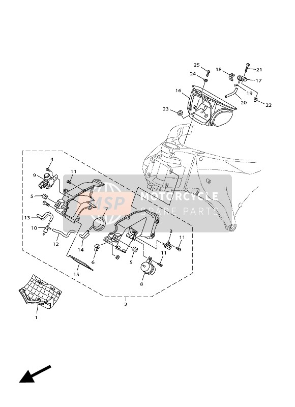 Yamaha YZF-R1 2016 Intake 3 for a 2016 Yamaha YZF-R1