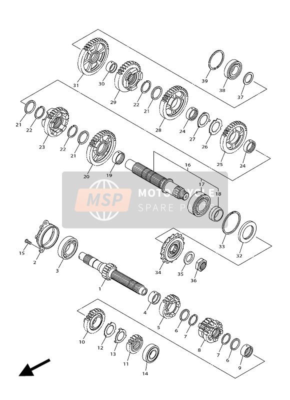 Yamaha YZF-R1 2016 Transmission pour un 2016 Yamaha YZF-R1