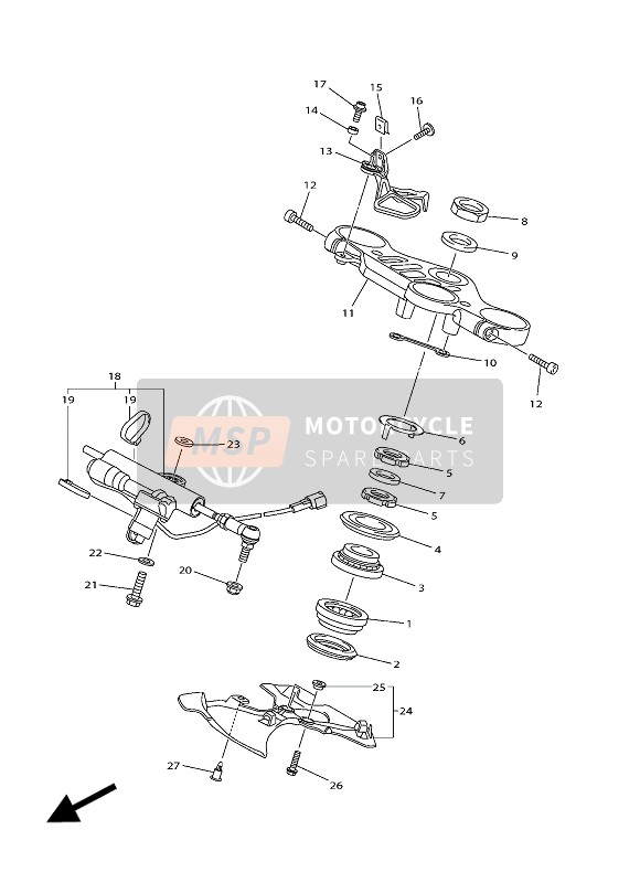 Yamaha YZF-R1 2016 Lenkung für ein 2016 Yamaha YZF-R1