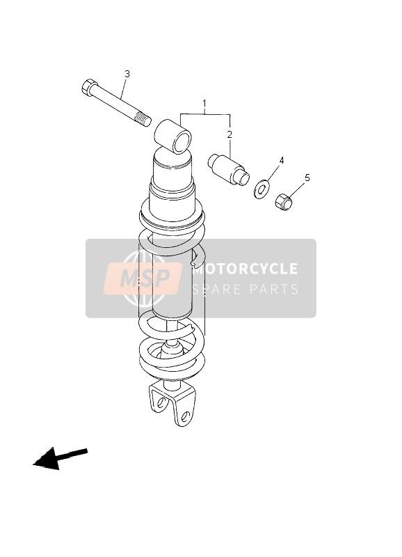 Yamaha FZS600 FAZER 2002 Suspension arrière pour un 2002 Yamaha FZS600 FAZER