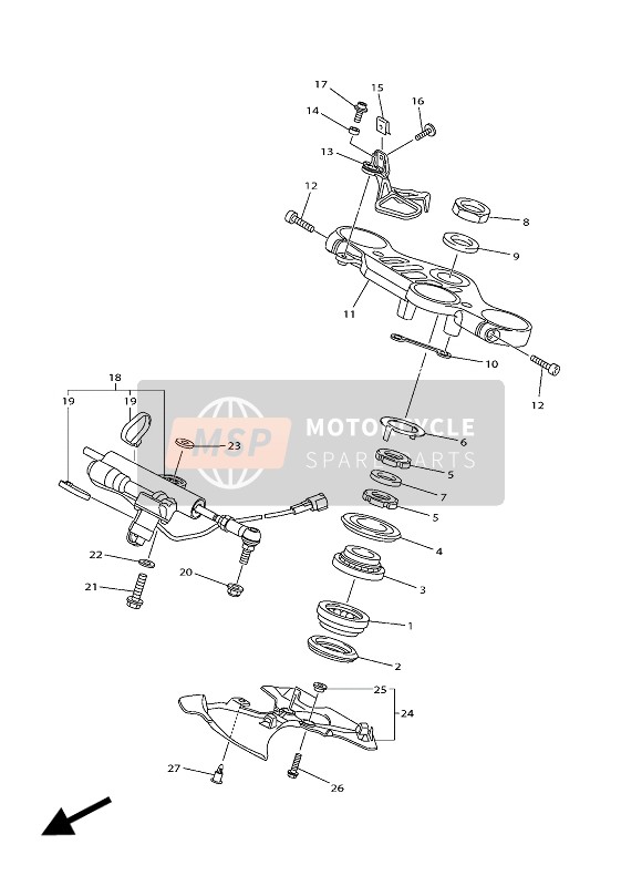 Yamaha YZF-R1M 2016 Steering for a 2016 Yamaha YZF-R1M