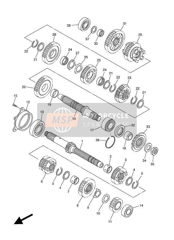 Yamaha YZF-R6 2016 Transmission pour un 2016 Yamaha YZF-R6