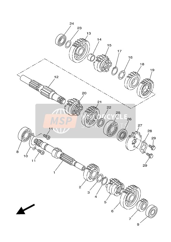 3C1E71210000, Gear, 2E Kegelwiel (, Yamaha, 1