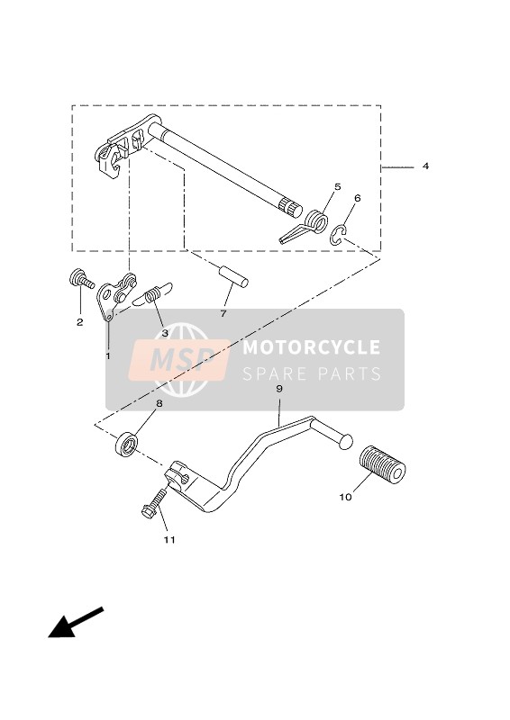 Yamaha YZF-R125 2016 SCHALTWELLE für ein 2016 Yamaha YZF-R125