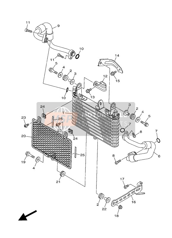 Yamaha MT10 2016 Oil Cooler for a 2016 Yamaha MT10