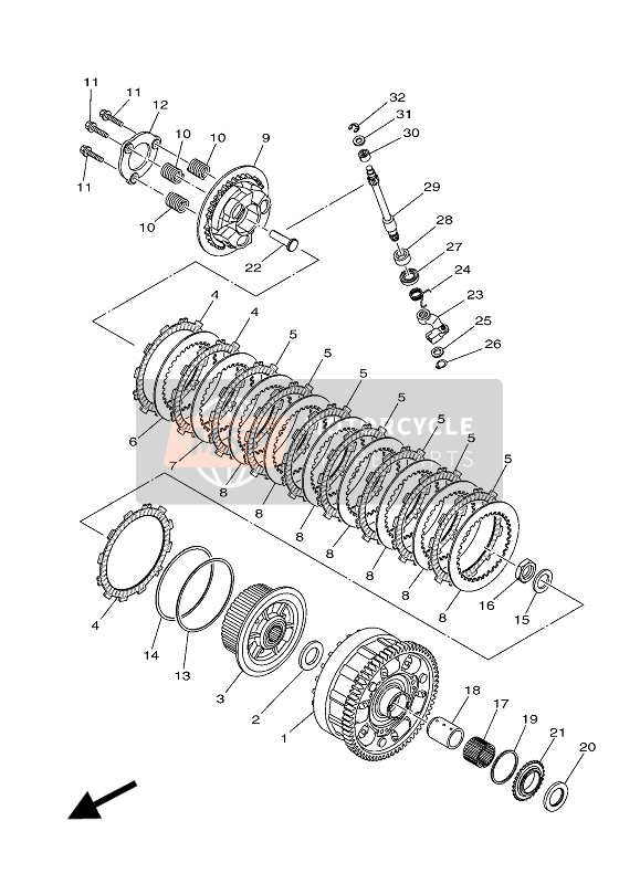 B67163710000, Kupplungsnabe, Yamaha, 0