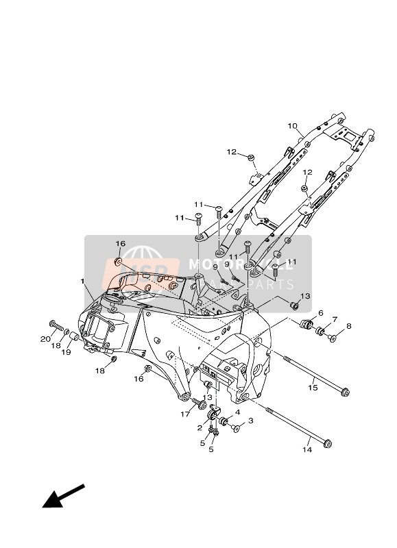 Yamaha MT10 2016 Frame for a 2016 Yamaha MT10