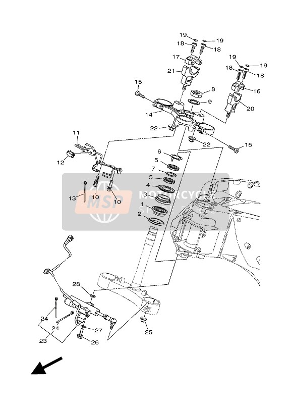 Yamaha MT10 2016 Steering for a 2016 Yamaha MT10