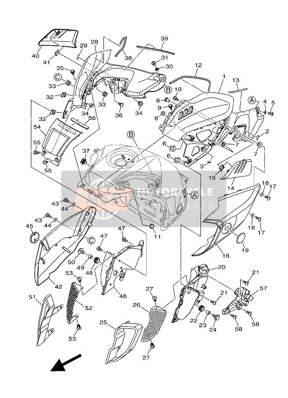 B672172M0100, Bracket 3, Yamaha, 0