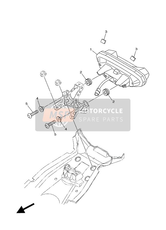 Yamaha MT10 2016 Fanale Posteriore per un 2016 Yamaha MT10