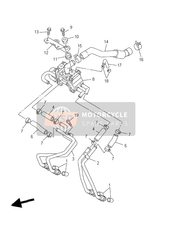 Yamaha FZS1000 FAZER 2002 Sistema di induzione dell'aria per un 2002 Yamaha FZS1000 FAZER