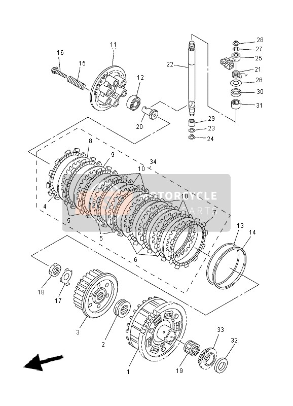 Yamaha FZS1000 FAZER 2002 Clutch for a 2002 Yamaha FZS1000 FAZER