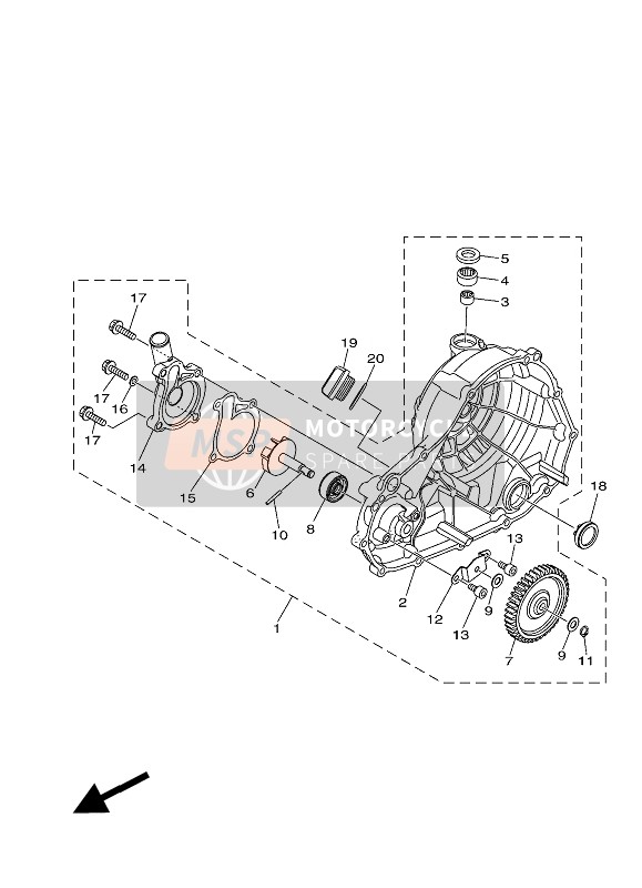 Yamaha MTN250 2016 Water Pump for a 2016 Yamaha MTN250