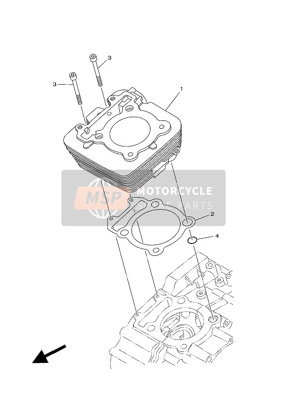 4D3113510000, Guarnizione Base, Yamaha, 0