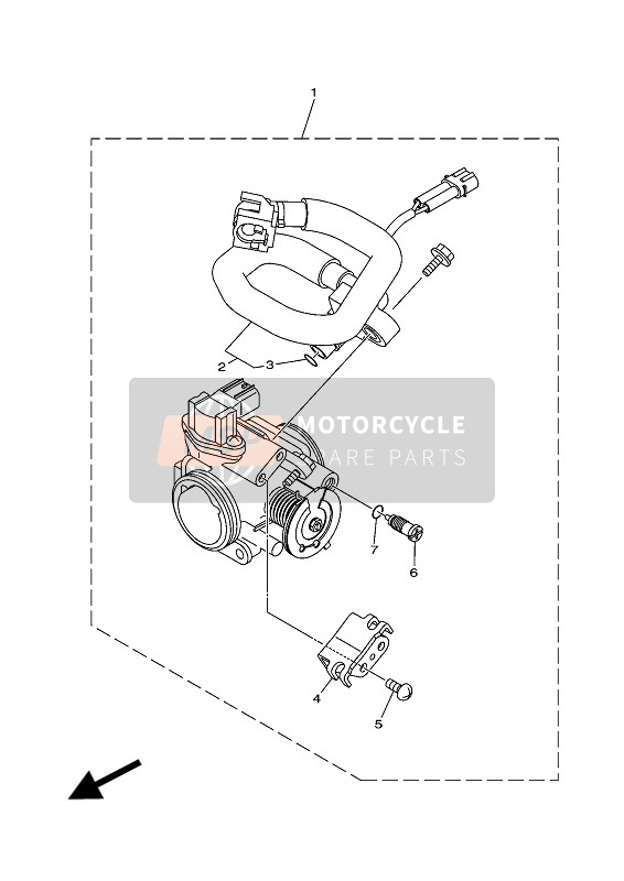 5XT137501200, Throttle Body Assy, Yamaha, 0