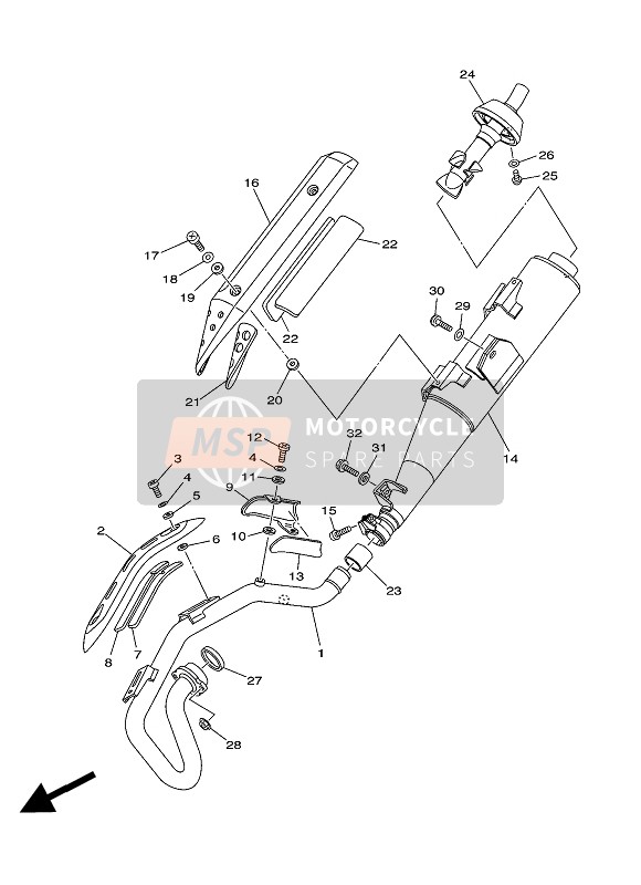 5XT1465U0000, Plate, Beschermer 3, Yamaha, 1