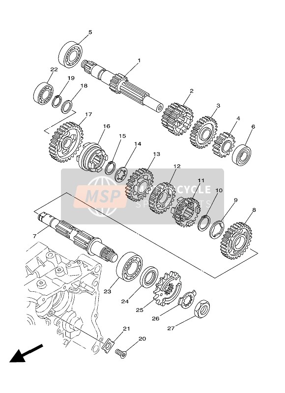 933060032000, Bearing(4GA), Yamaha, 4