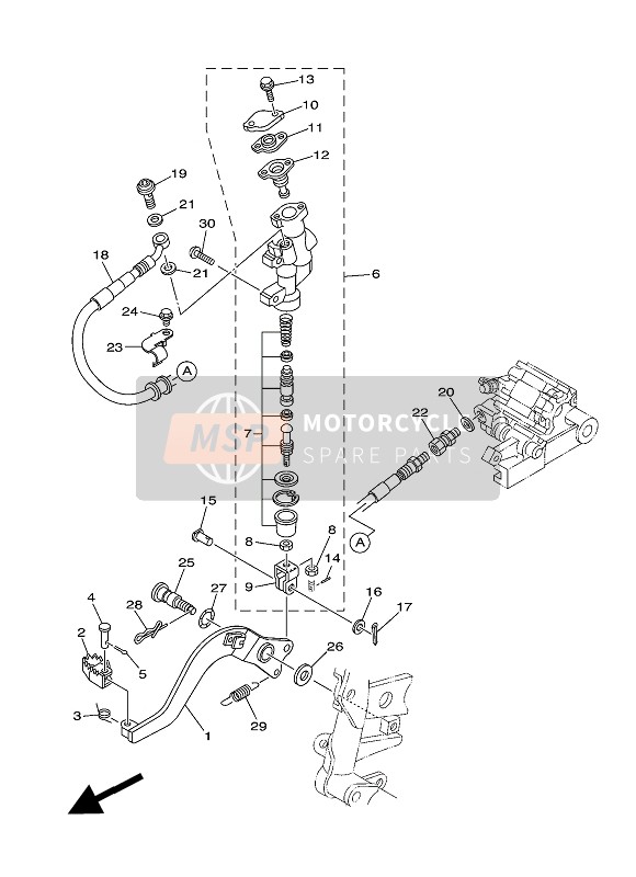 5XTW00425000, Kit, Pompa Freno        Tricker, Yamaha, 1