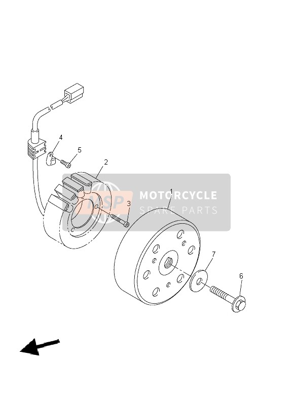 Yamaha FZS1000 FAZER 2002 Generator voor een 2002 Yamaha FZS1000 FAZER