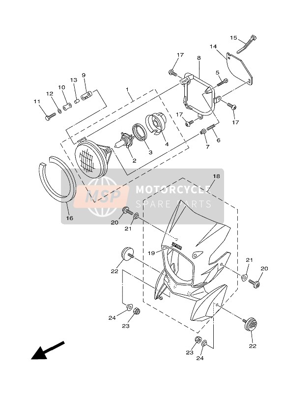 903870538300, Collerette, Yamaha, 1