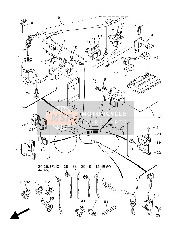 4SUH25900000, Wire Harness Assy, Yamaha, 2