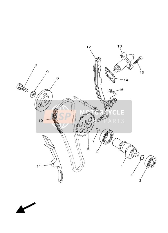 Yamaha YS250 2016 Árbol De Levas & Cadena para un 2016 Yamaha YS250