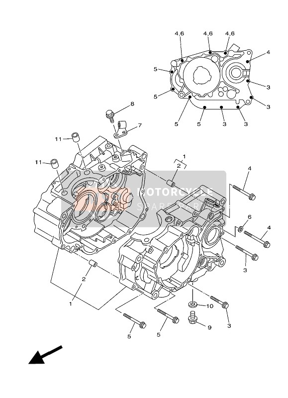 Yamaha YS250 2016 Caja Del Cigüeñal para un 2016 Yamaha YS250