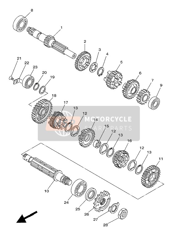 Yamaha YS250 2016 Transmission pour un 2016 Yamaha YS250