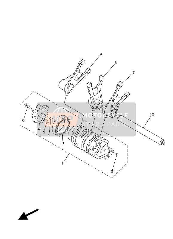 12BE85131000, Fork, Shift 3, Yamaha, 1