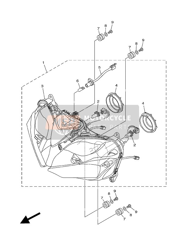 Yamaha YZF-R25 2016 Faro para un 2016 Yamaha YZF-R25