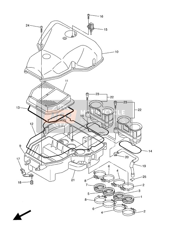 Yamaha FZ1-N 2014 Intake for a 2014 Yamaha FZ1-N