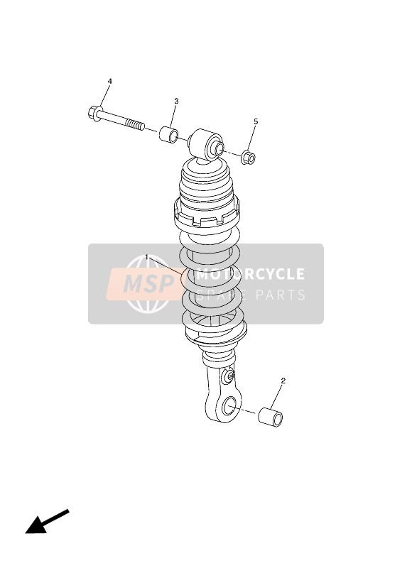 Yamaha FZ1-N 2014 Suspension arrière pour un 2014 Yamaha FZ1-N