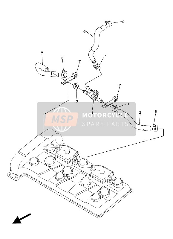 Yamaha XJ-6S 2014 Sistema di induzione dell'aria per un 2014 Yamaha XJ-6S