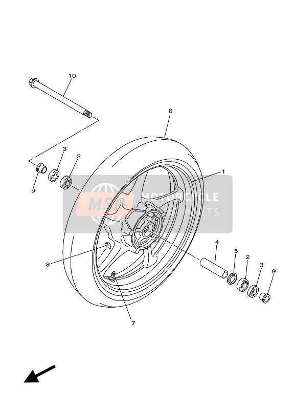 Yamaha XJ-6S 2014 Rueda delantera para un 2014 Yamaha XJ-6S