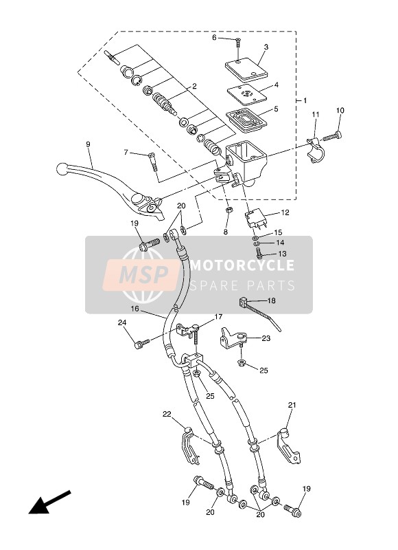 Yamaha FZ1-N 2013 Front Master Cylinder for a 2013 Yamaha FZ1-N