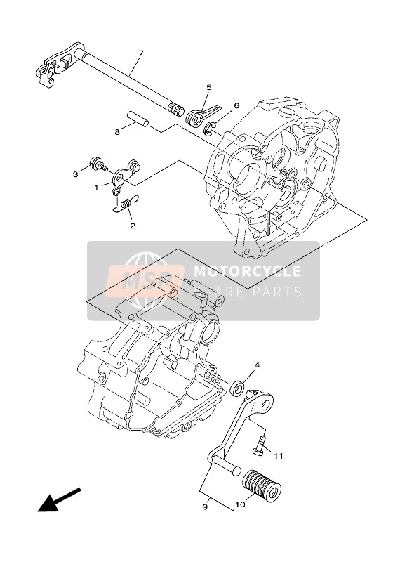 Yamaha YBR125ESD 2012 Shift Shaft for a 2012 Yamaha YBR125ESD