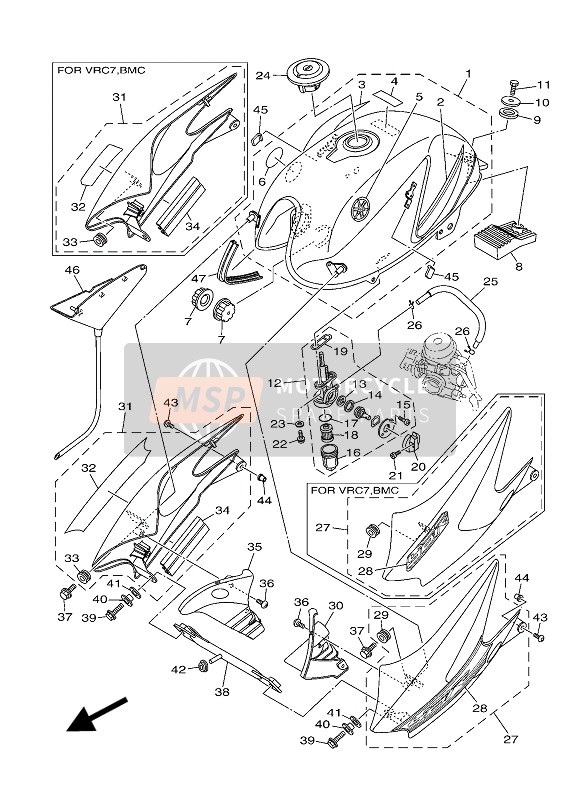 51PW241101P0, Fuel Tank Assy, Yamaha, 0