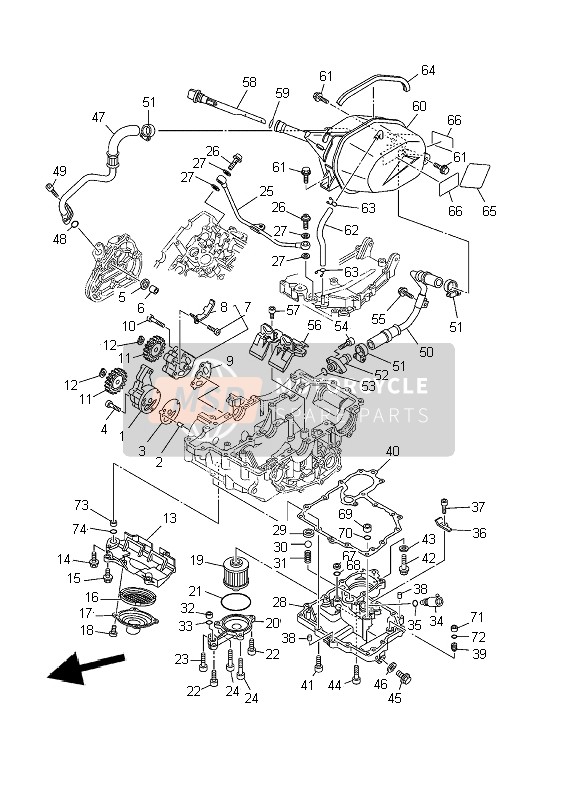 Yamaha TDM900 2002 ÖLPUMPE für ein 2002 Yamaha TDM900