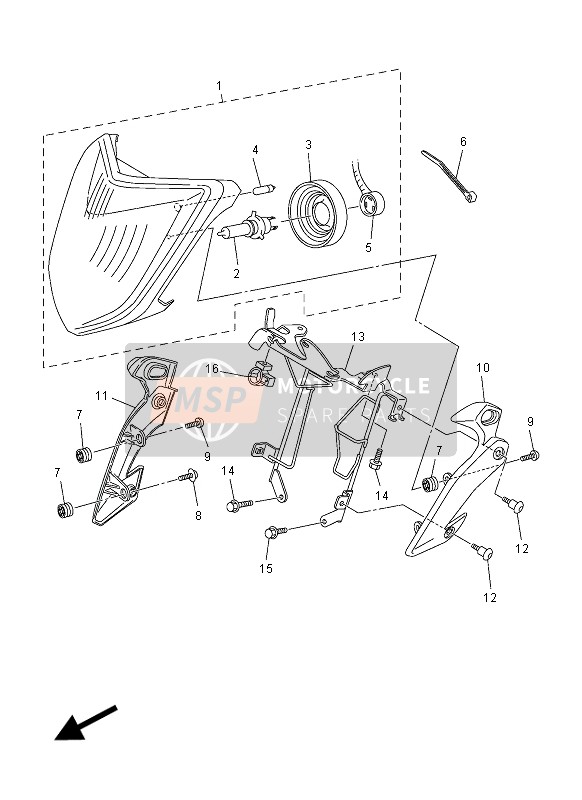 Yamaha FZ1-N 2012 SCHEINWERFER für ein 2012 Yamaha FZ1-N