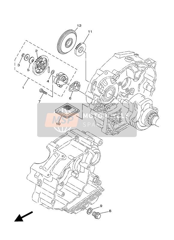 Yamaha YBR125ESD 2011 Bomba de aceite para un 2011 Yamaha YBR125ESD