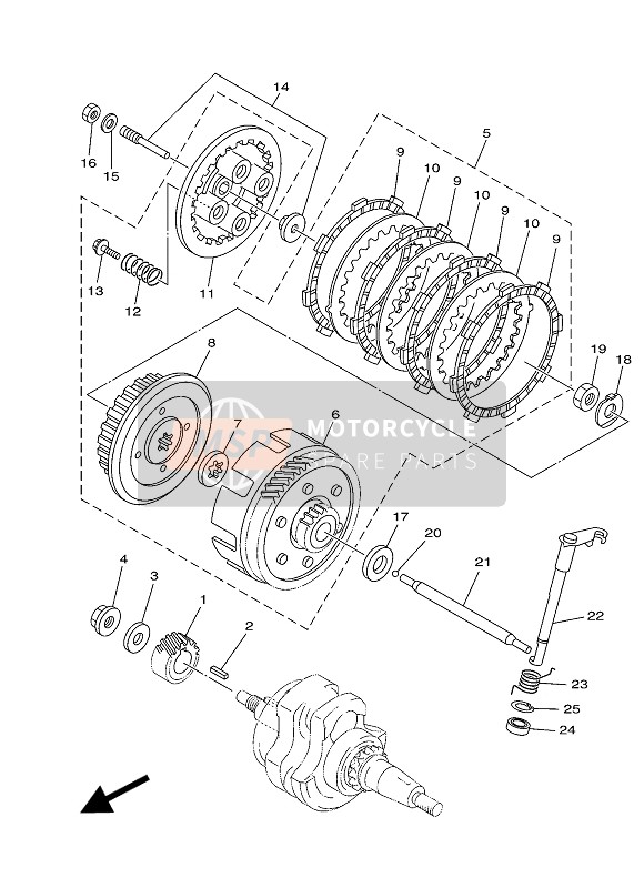 Yamaha YBR125EGS 2010 Clutch for a 2010 Yamaha YBR125EGS