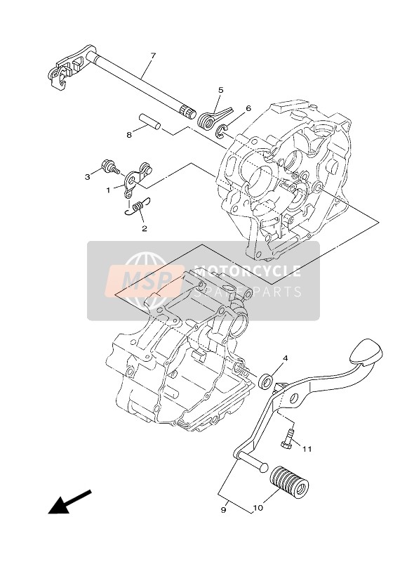 5VLE81101200, Schaltpedaleinheit, Yamaha, 0