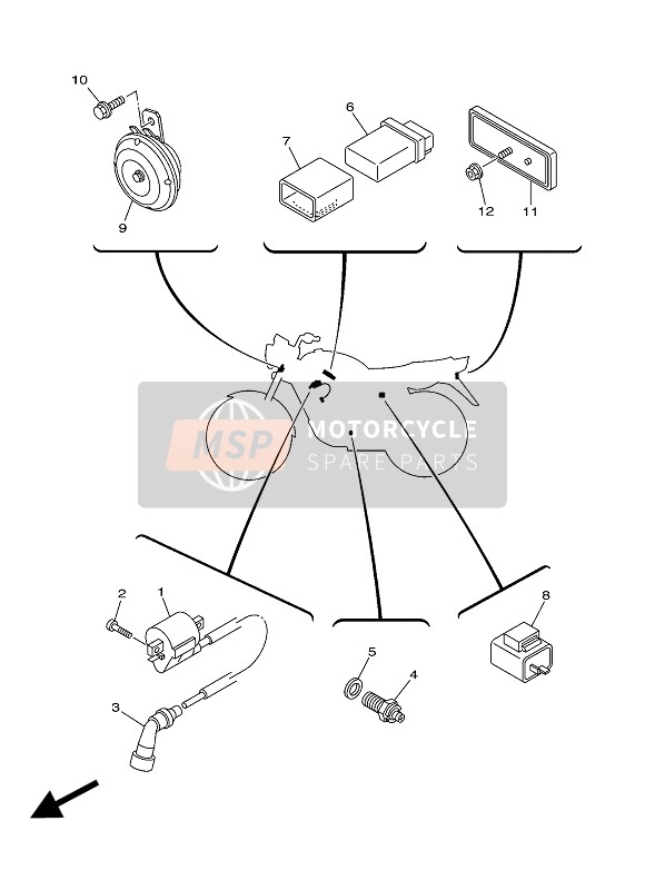 1BKH33710100, Horn, Yamaha, 0