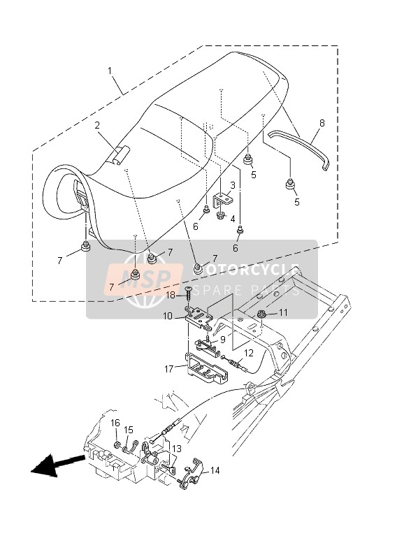 Yamaha TDM900 2002 Posto A Sedere per un 2002 Yamaha TDM900