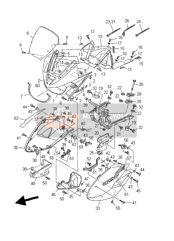 5PS283970000, Plaque 2, Yamaha, 0