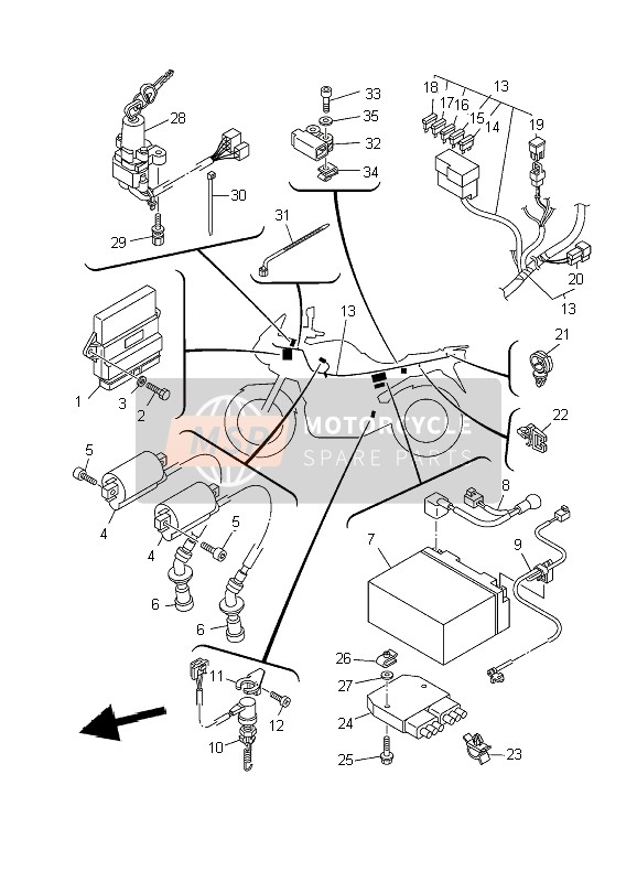 5PS821150000, Wire, Plus Lead, Yamaha, 0