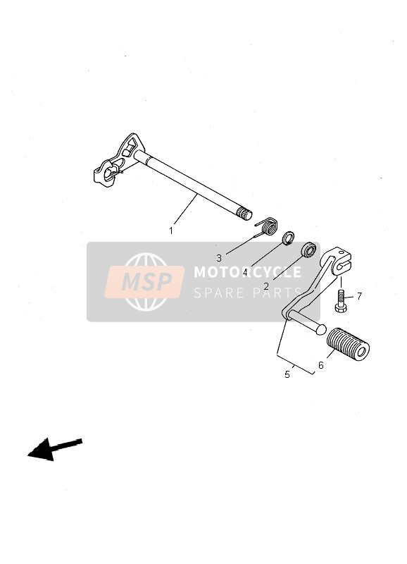 Yamaha TDR125 2002 Shifter for a 2002 Yamaha TDR125