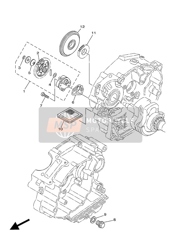 Yamaha YBR125ESD 2008 La pompe à huile pour un 2008 Yamaha YBR125ESD