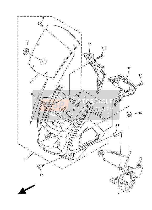 901500680700, Vite Asta, Yamaha, 0